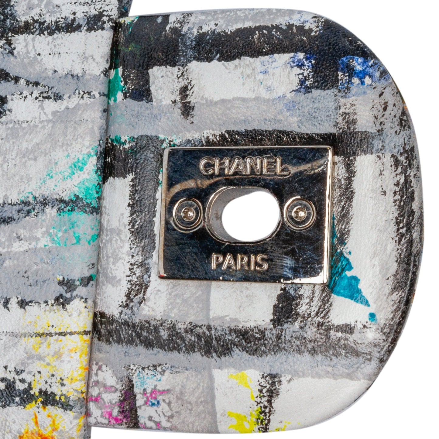 Chanel Sac Medium Calfskin Hand Painted Graffiti Flap