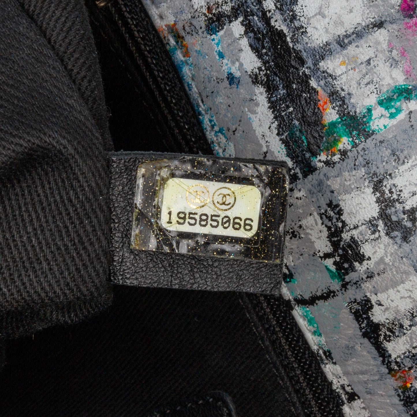 Chanel Sac Medium Calfskin Hand Painted Graffiti Flap