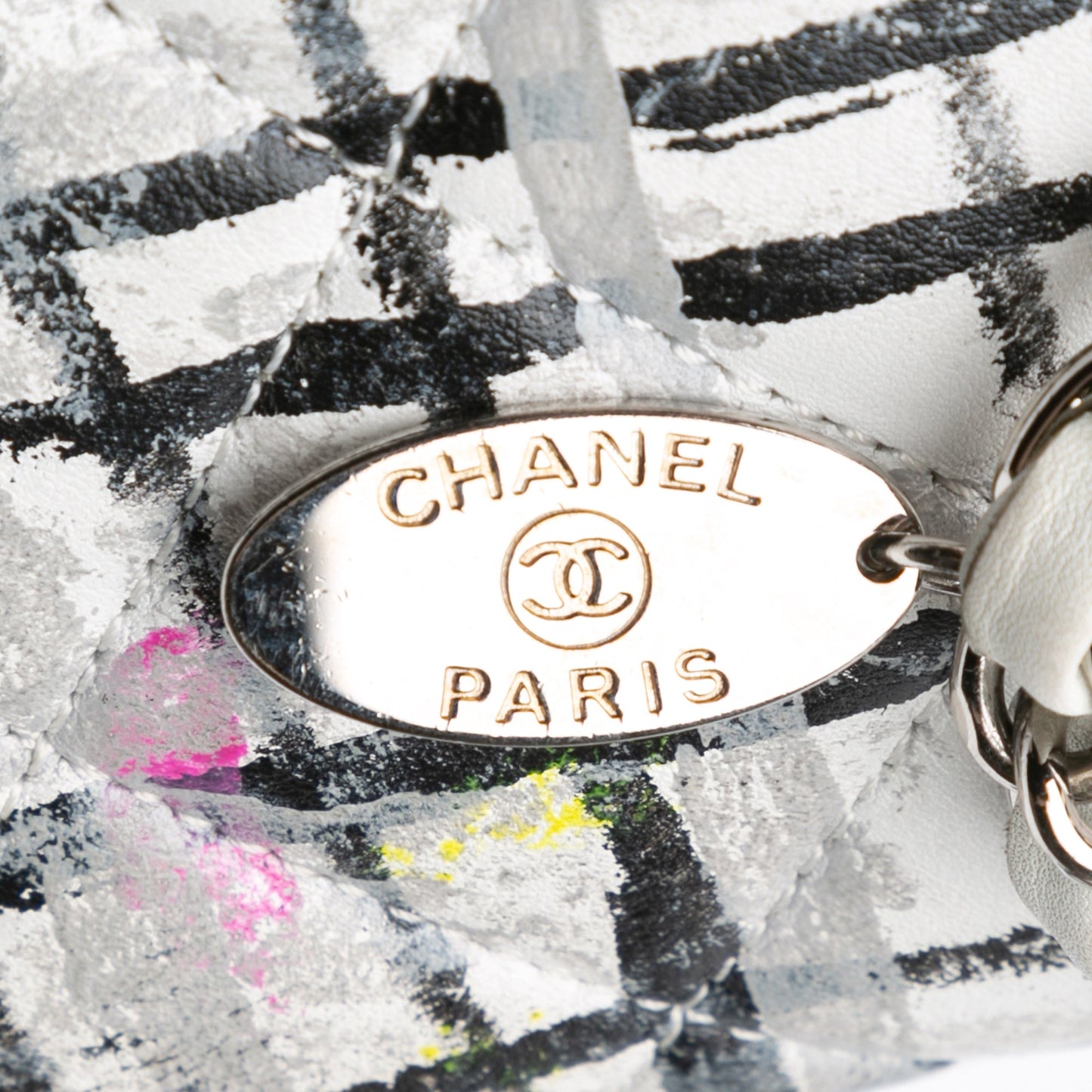 Chanel Sac Medium Calfskin Hand Painted Graffiti Flap