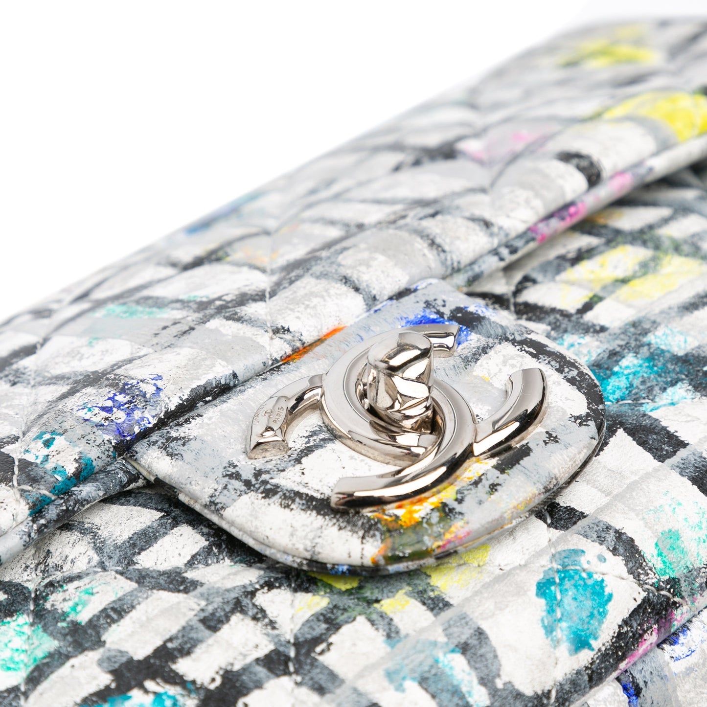 Chanel Sac Medium Calfskin Hand Painted Graffiti Flap