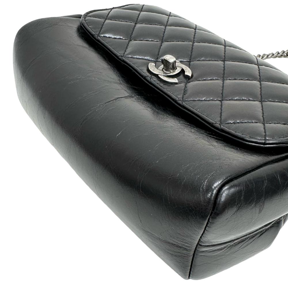 Chanel Calfskin 2WAY Shoulder Bag Black