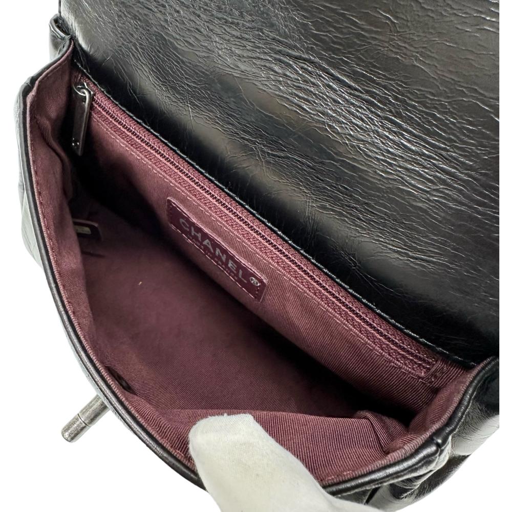 Chanel Calfskin 2WAY Shoulder Bag Black