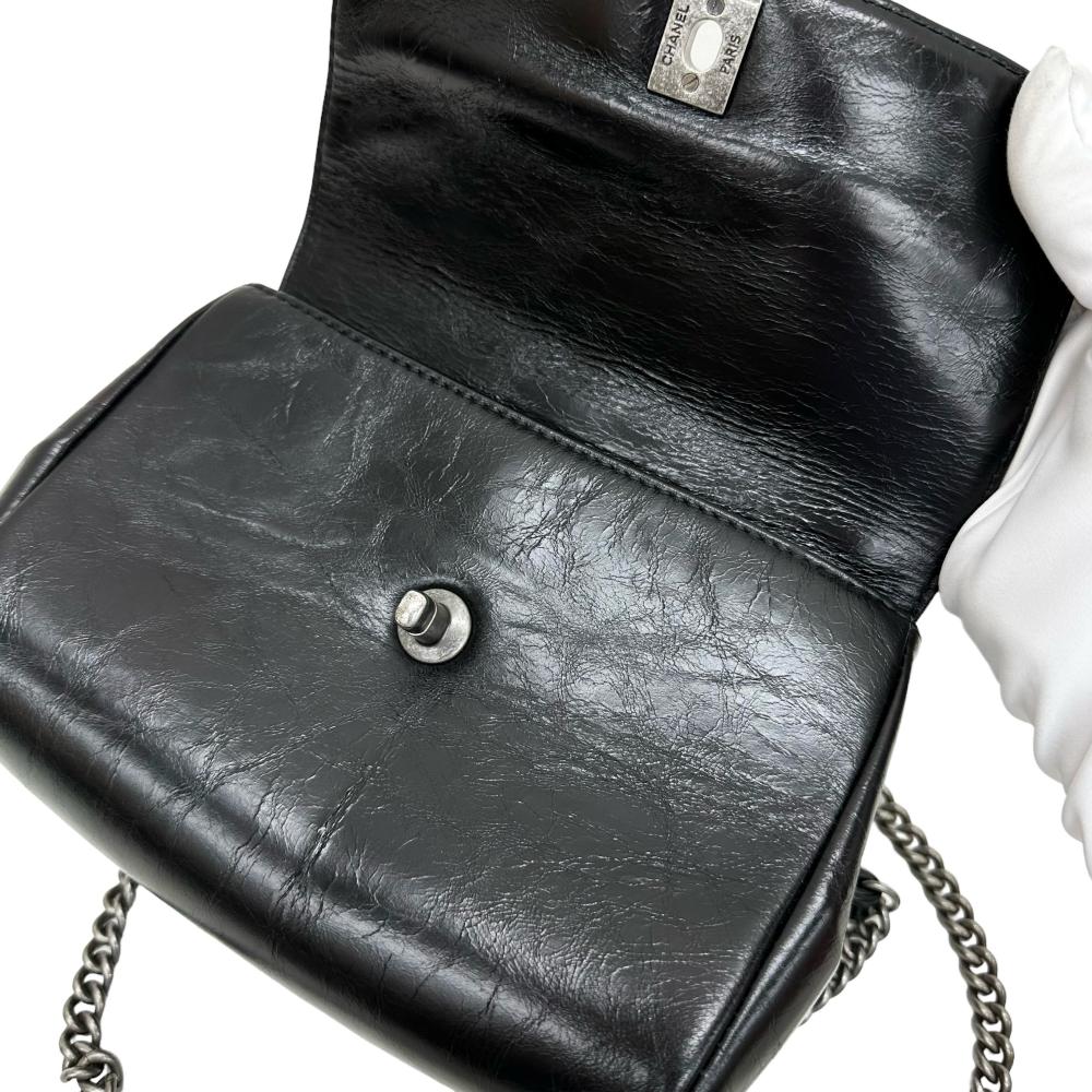 Chanel Calfskin 2WAY Shoulder Bag Black