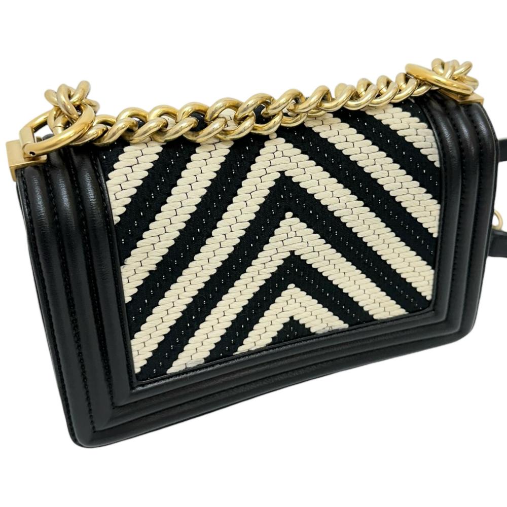 Chanel Boy V-Stitch Leather Shoulder Bag