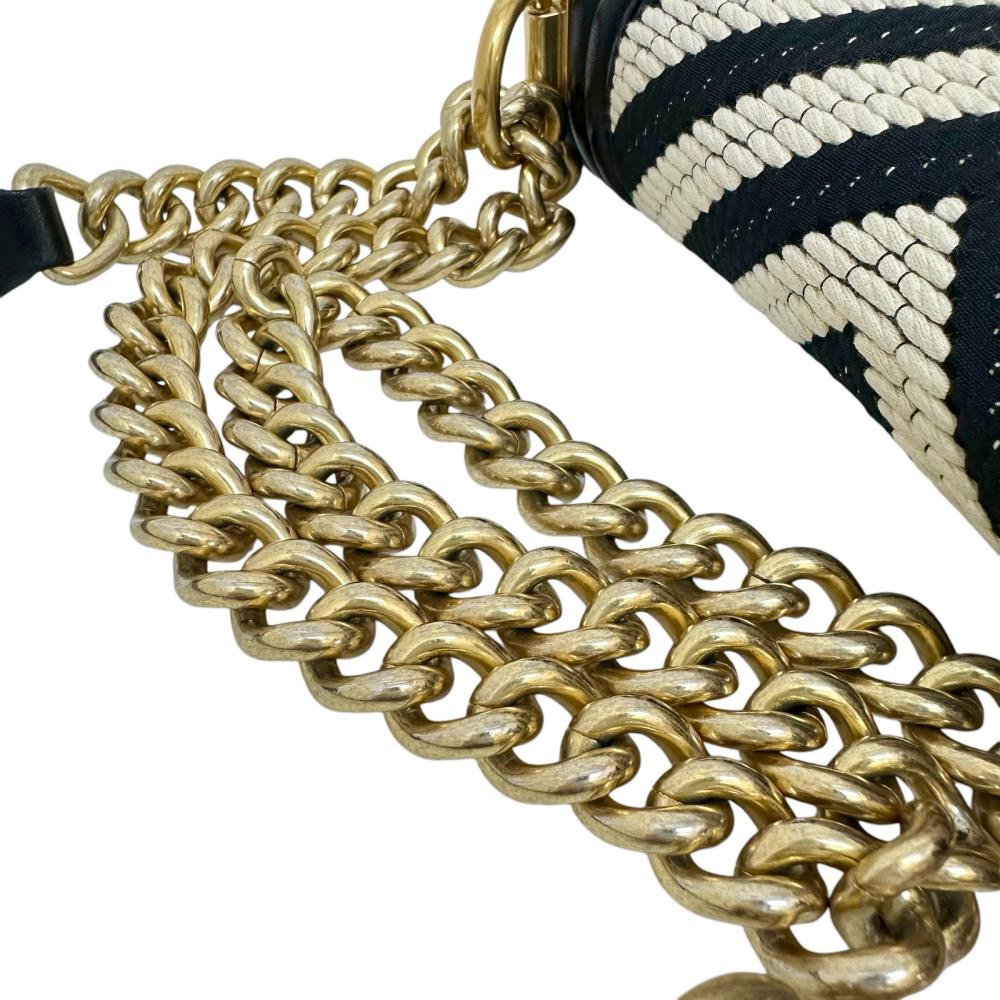 Chanel Boy V-Stitch Leather Shoulder Bag