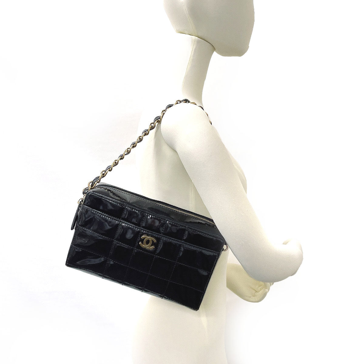 Chanel Patent Leather Chain Shoulder Bag
