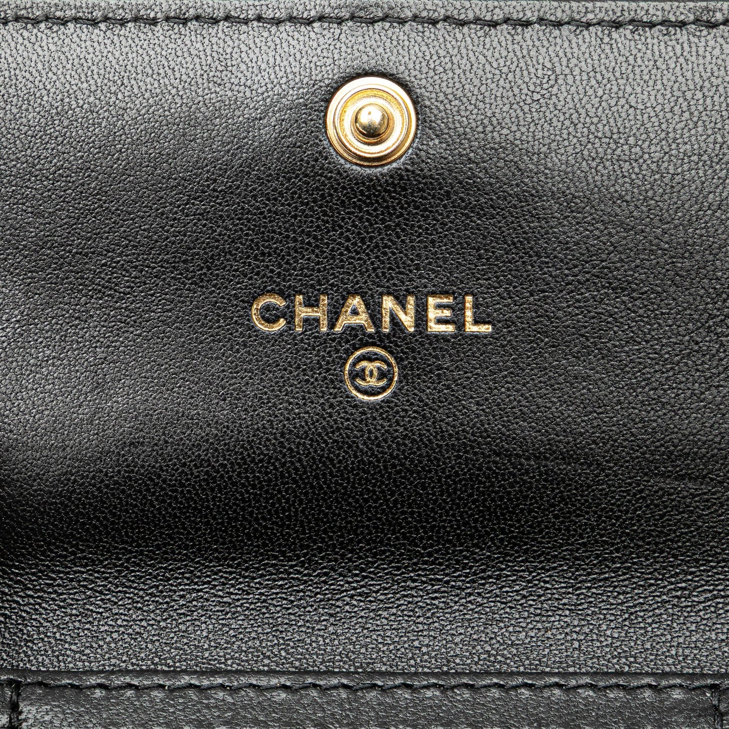 Black Chanel Quilted Lambskin Chanel 19 Card Holder On Chain Crossbody Bag