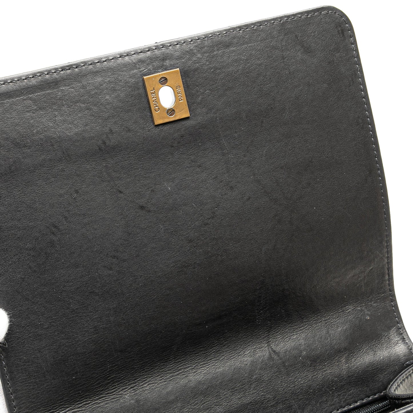 Black Chanel Quilted Lambskin Top Handle Square Flap Handbag