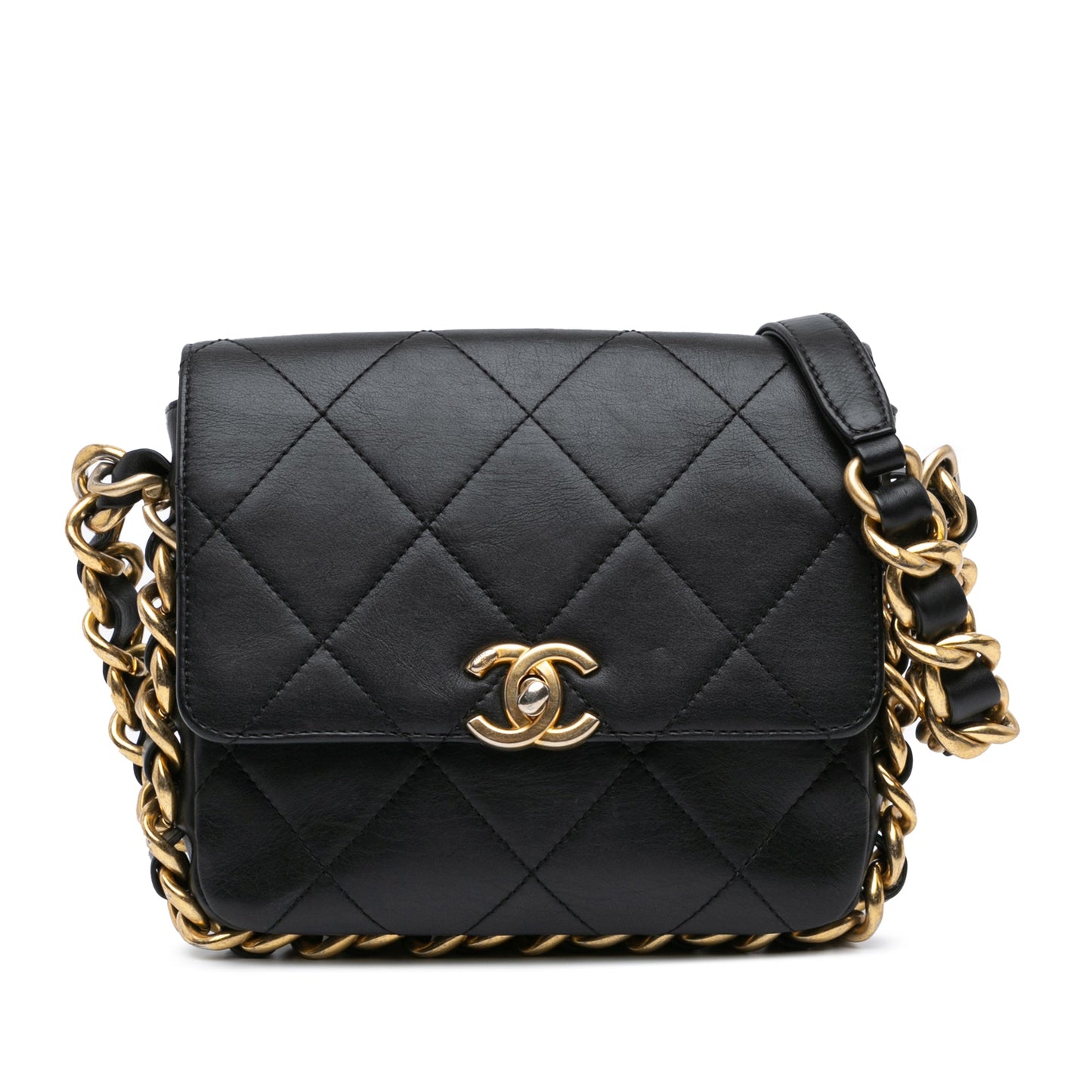 Chanel Sac Small Quilted Calfskin Framing Chain Flap