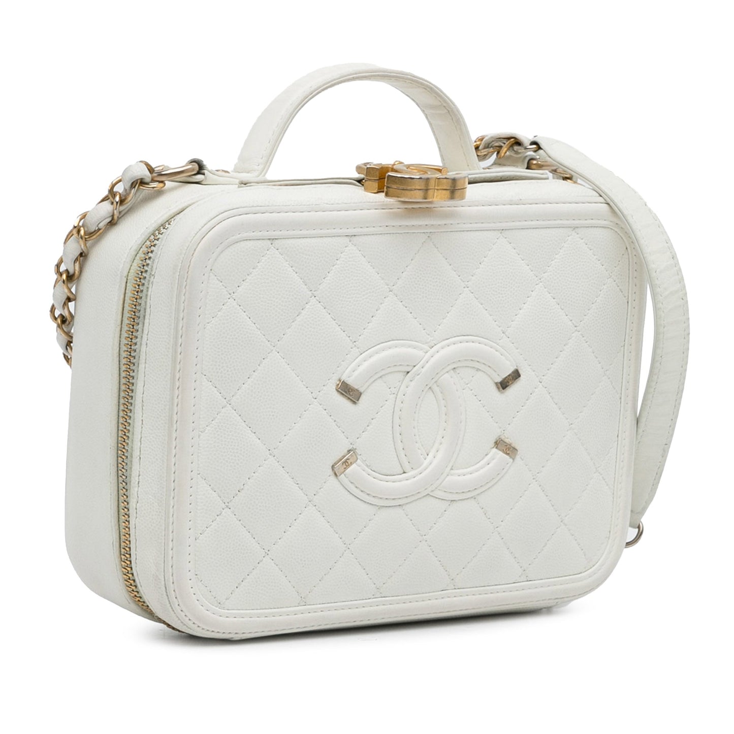 Chanel Sac Medium Caviar Filigree Vanity Case