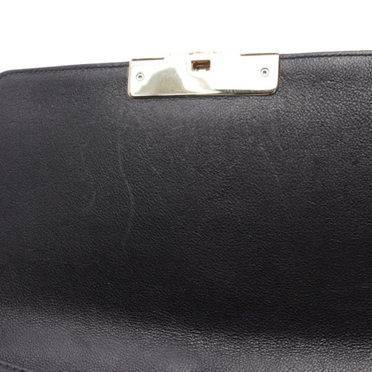 Black Chanel Medium Quilted Calfskin Label Click Flap Satchel