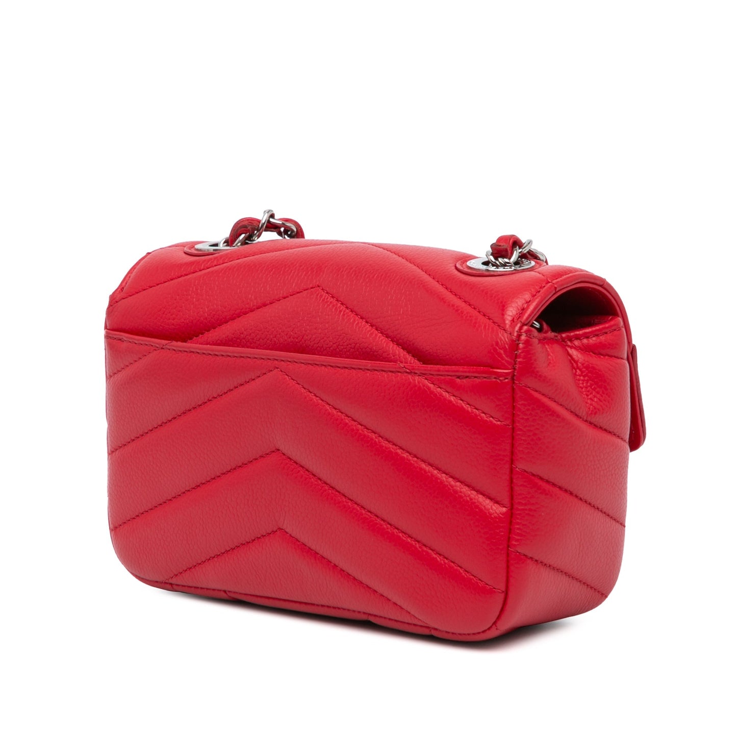 Chanel Sac Mini Caviar Chevron Data Center Envelope Flap Bag