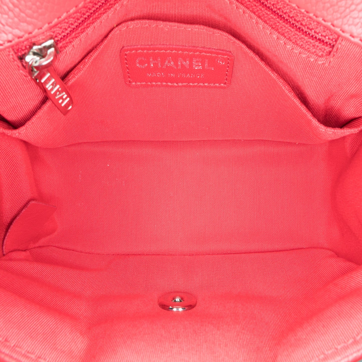Chanel Sac Mini Caviar Chevron Data Center Envelope Flap Bag