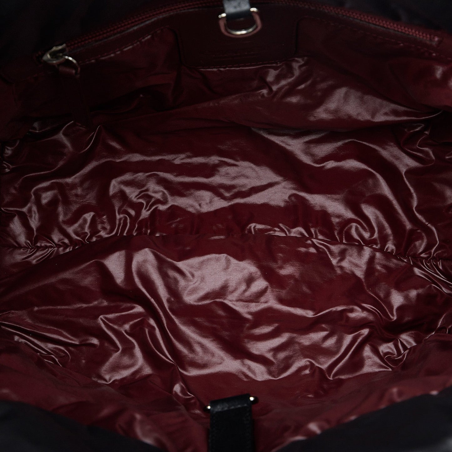 Chanel Coco Black Quilted Nylon Silver