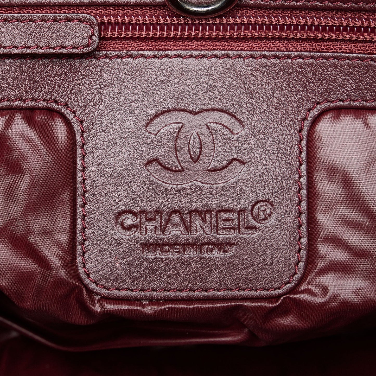 Chanel Coco Black Quilted Nylon Silver