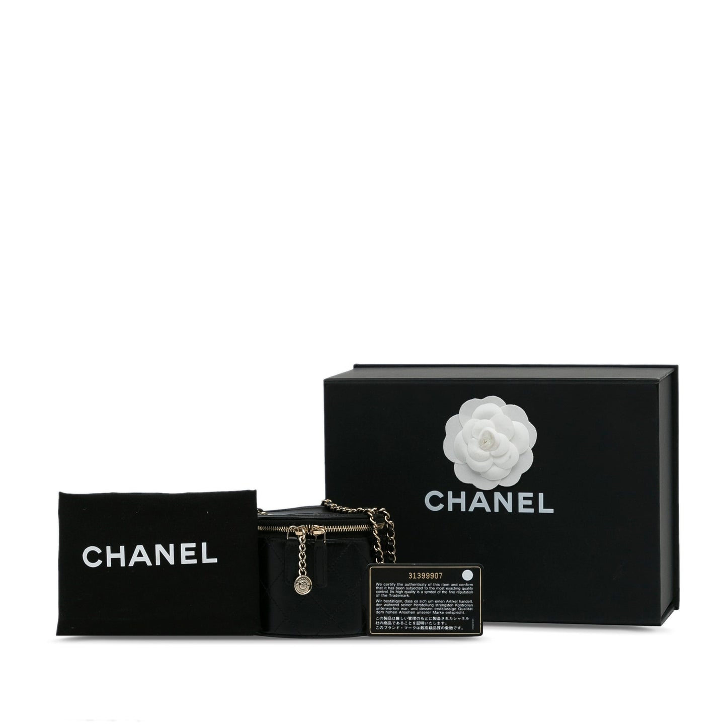 Black Chanel CC Round Vanity Bag