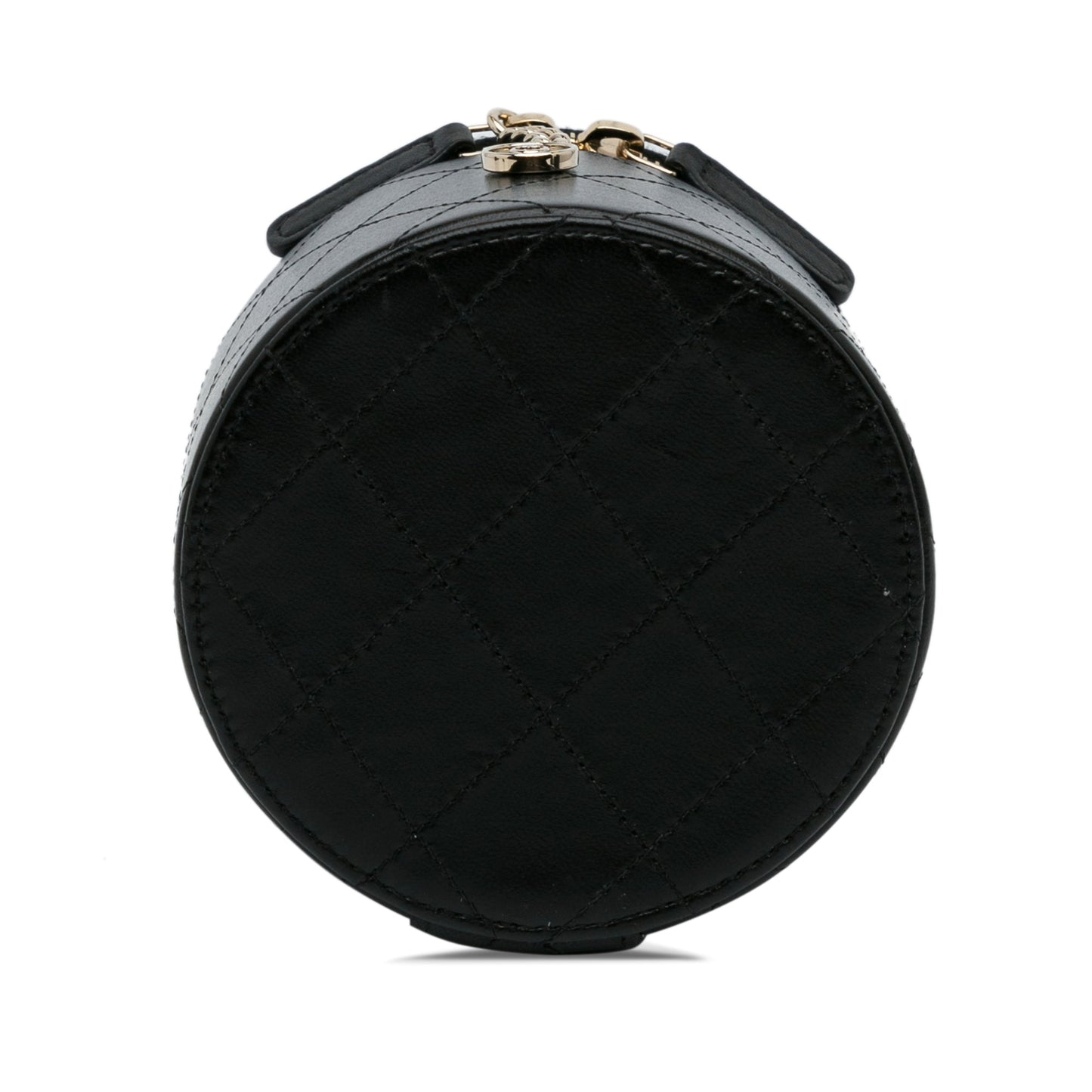 Black Chanel CC Round Vanity Bag