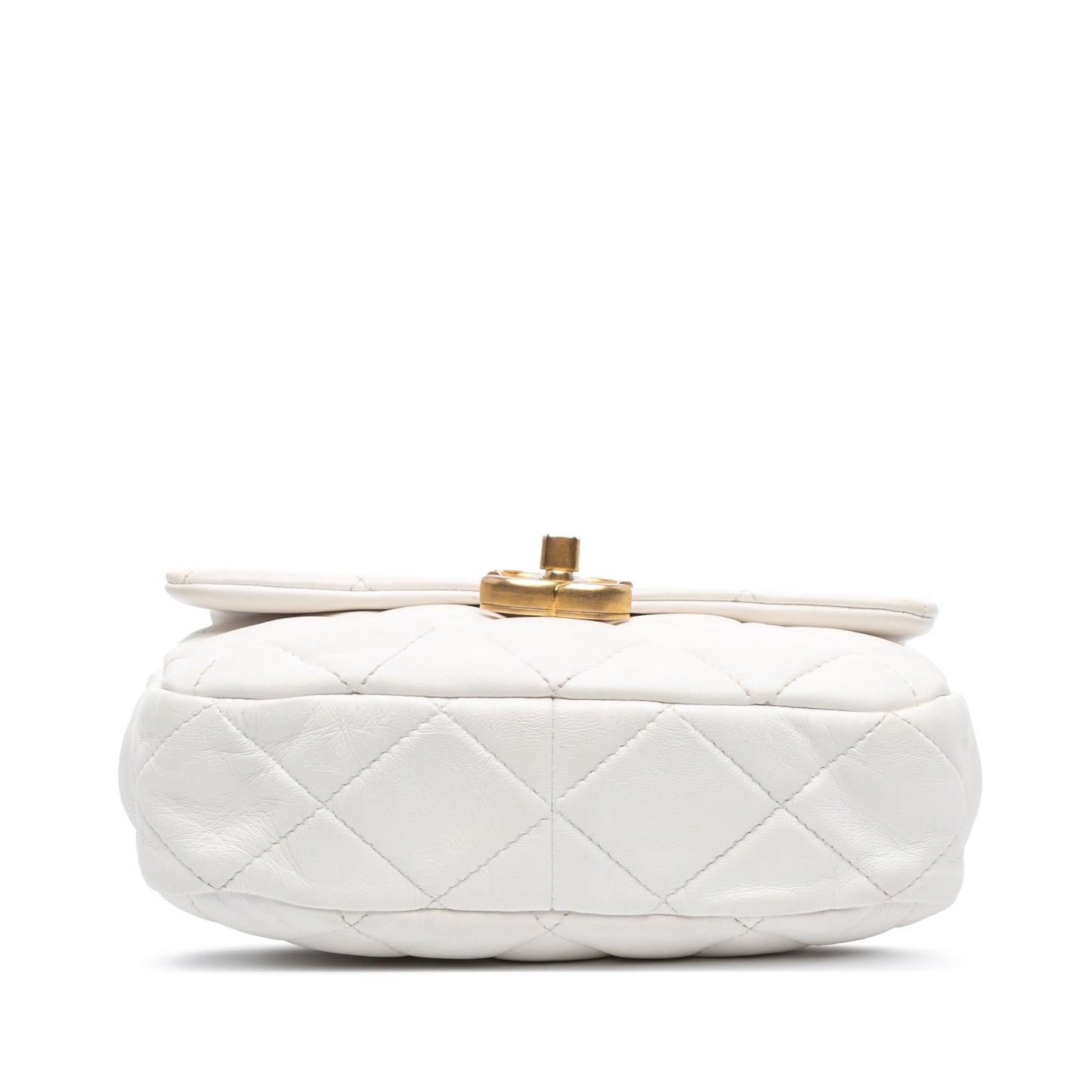 Chanel Sac Mini Quilted Lambskin Lacquered Chain Flap