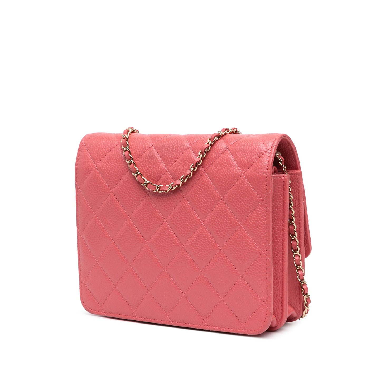 Chanel Sac Quilted Caviar Golden Class Wallet On Chain