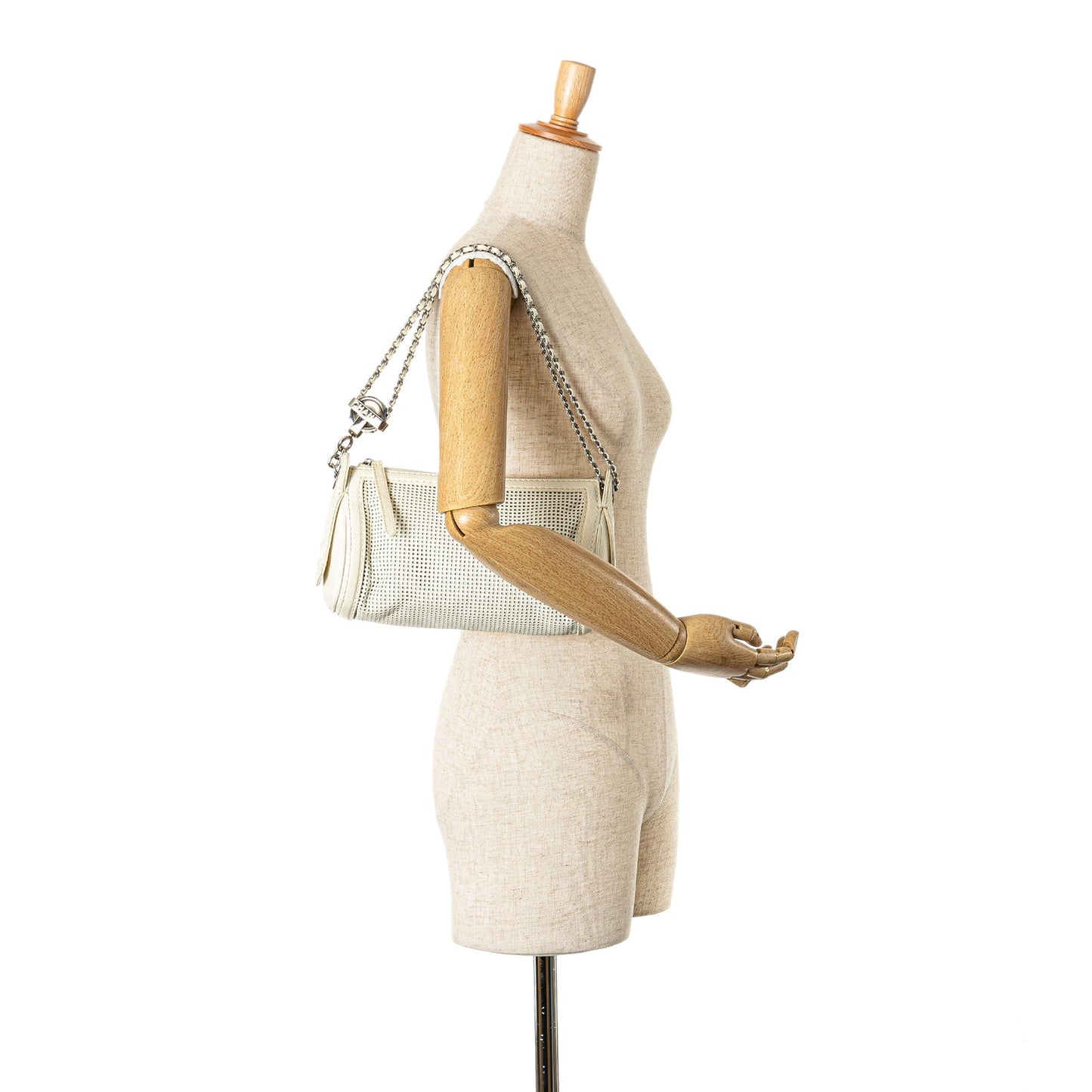 Chanel Sac Caviar Perforated Pulley Shoulder Bag