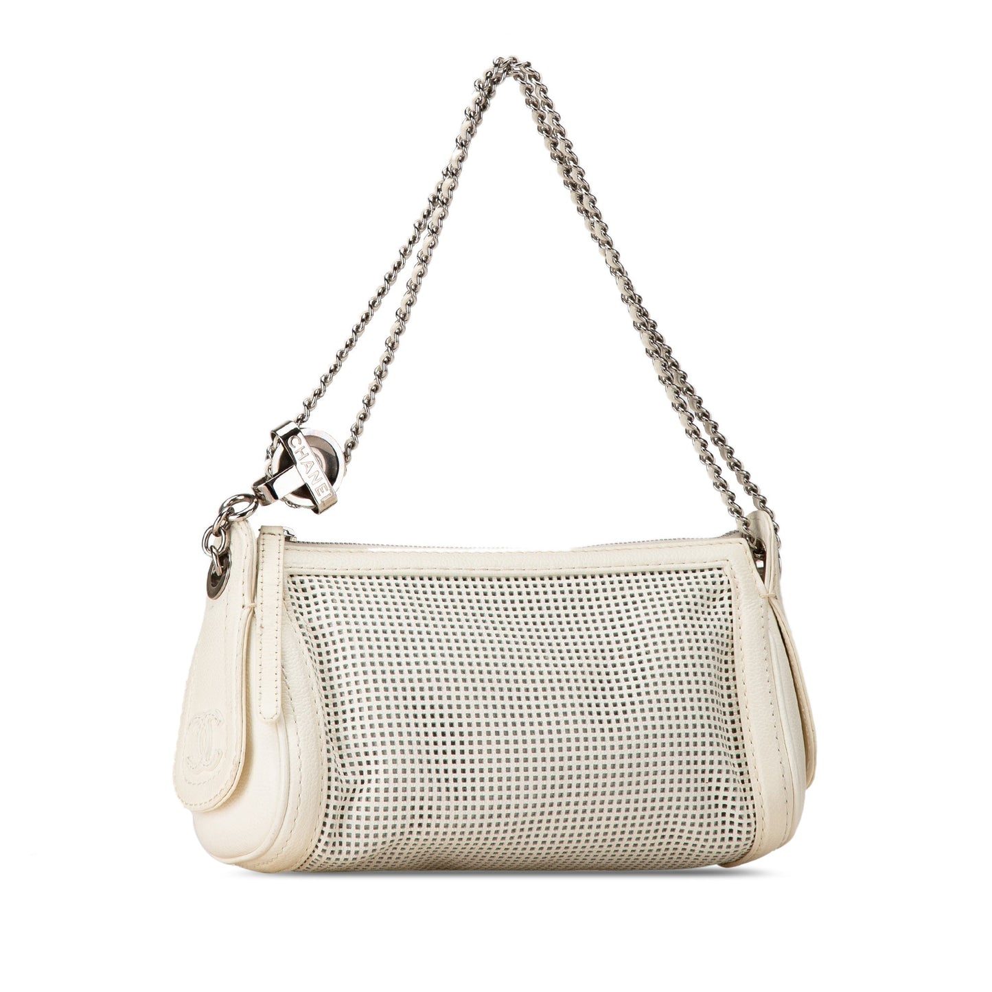 Chanel Sac Caviar Perforated Pulley Shoulder Bag