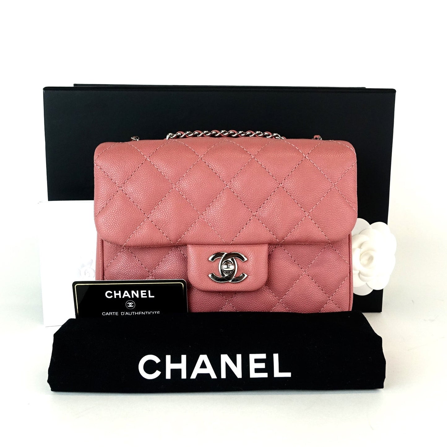 Chanel Quilted Caviar Leather Flap Crossbody Bag