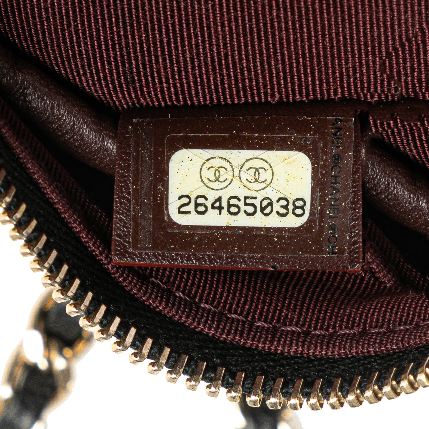 Black Chanel CC Quilted Caviar Round Clutch With Chain Crossbody Bag