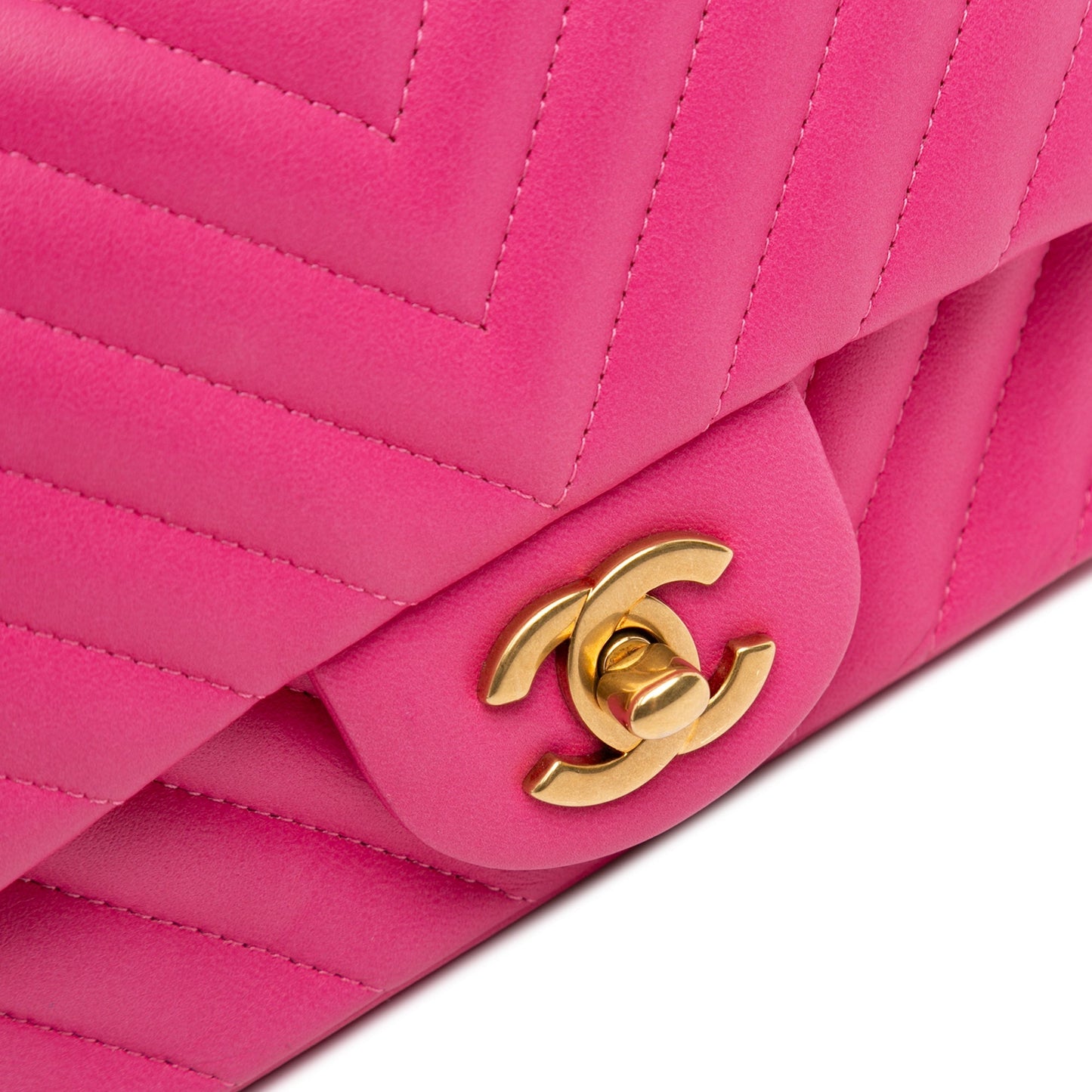 Chanel Sac Mini Square Classic Chevron Lambskin Flap