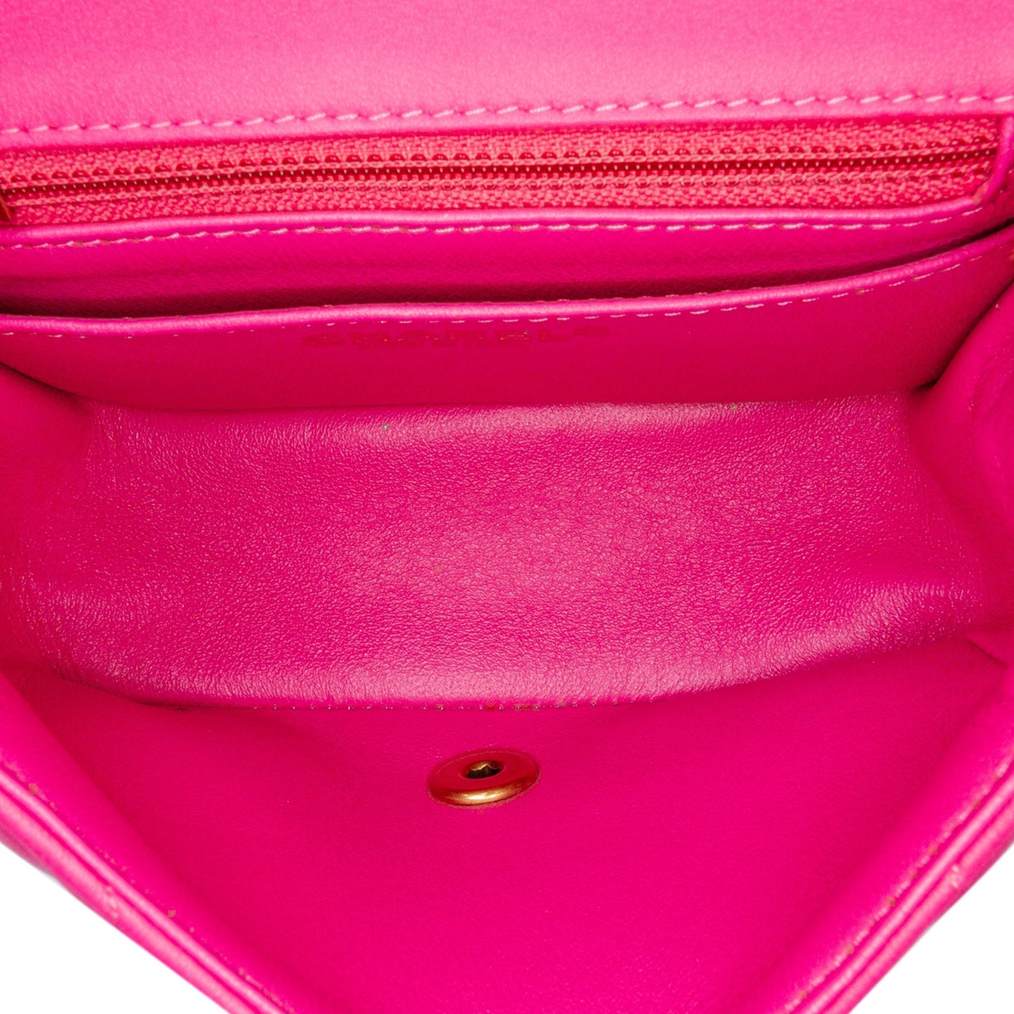 Chanel Sac Mini Square Classic Chevron Lambskin Flap
