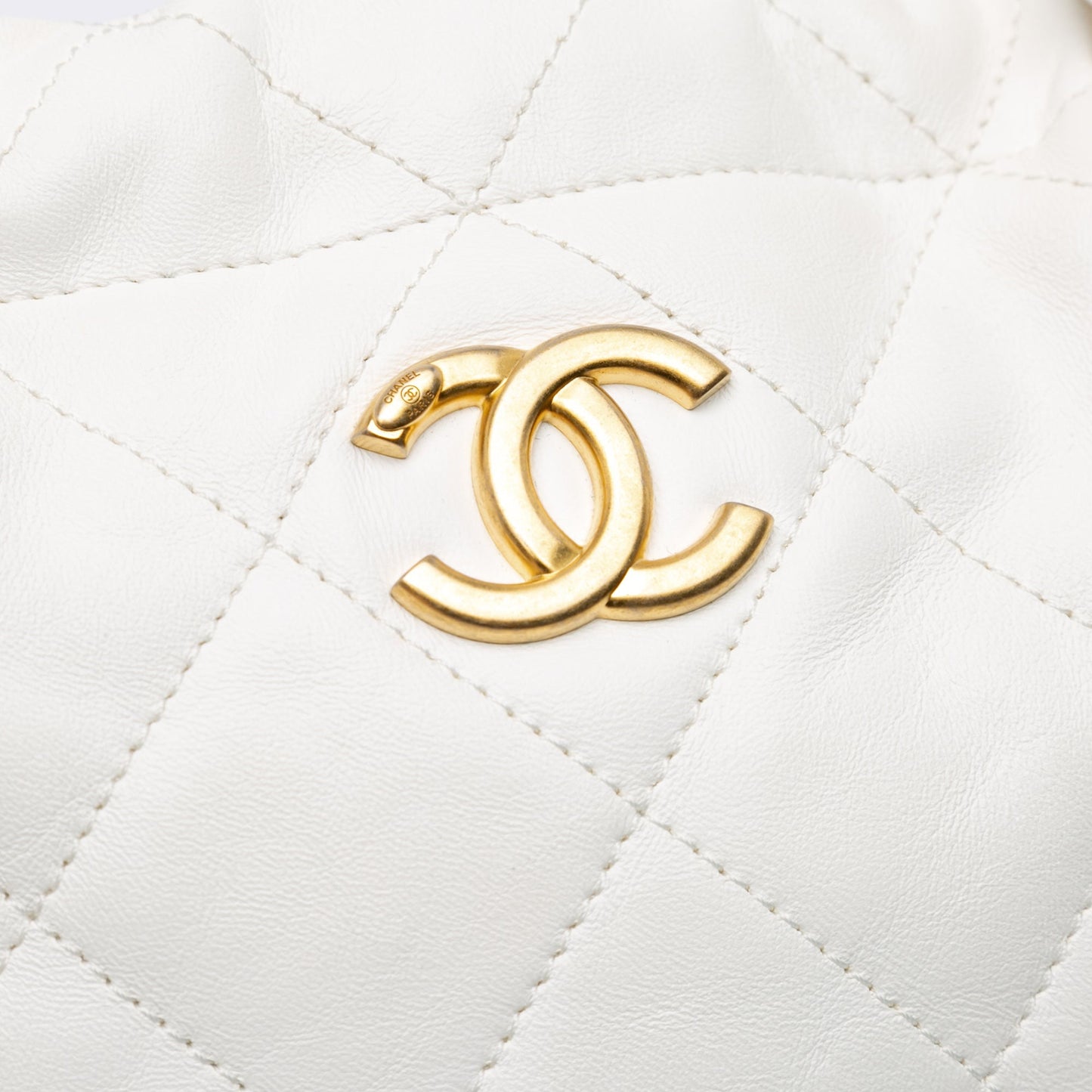 Chanel Sac Quilted Lambskin Chain Around Bucket Bag