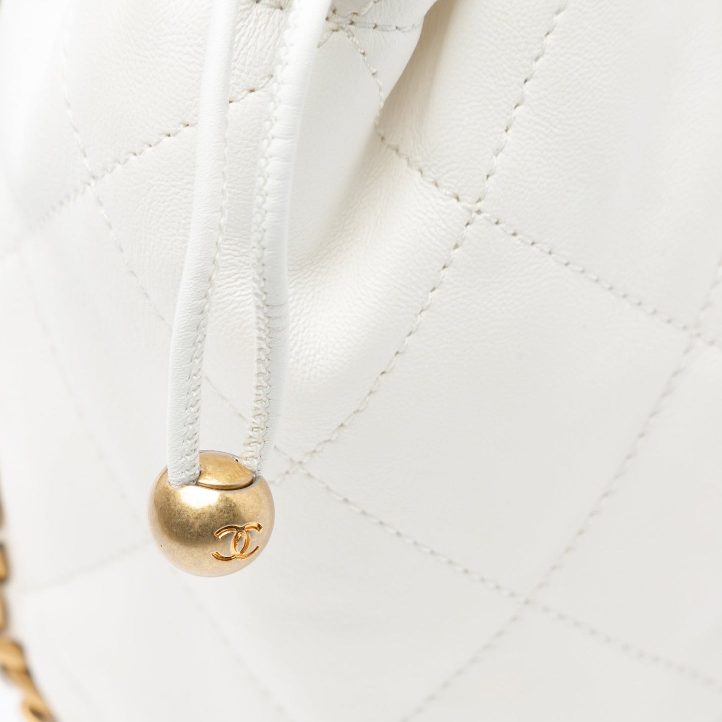 Chanel Sac Quilted Lambskin Chain Around Bucket Bag