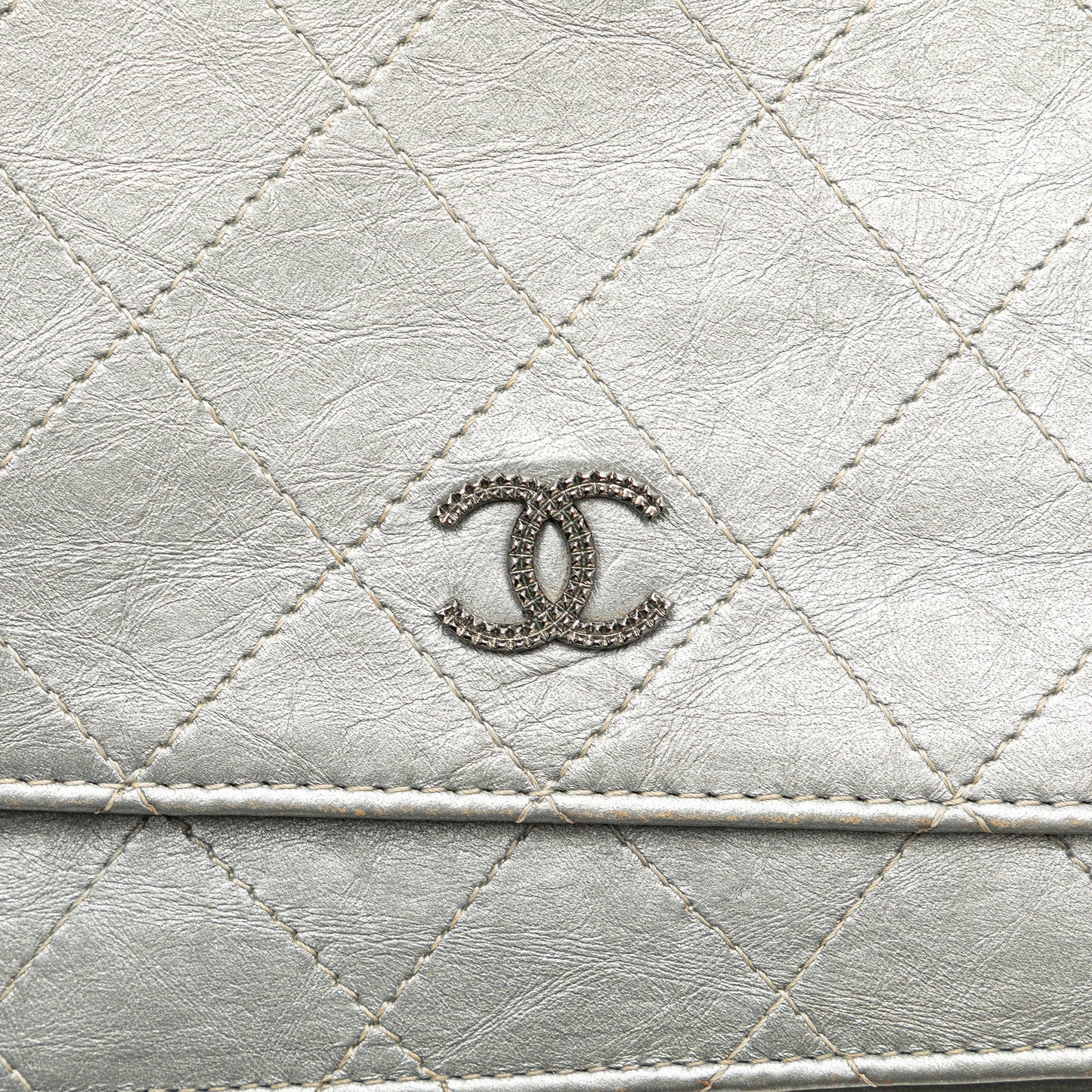 Chanel Sac CC Quilted Aged Calfskin Wallet On Chain