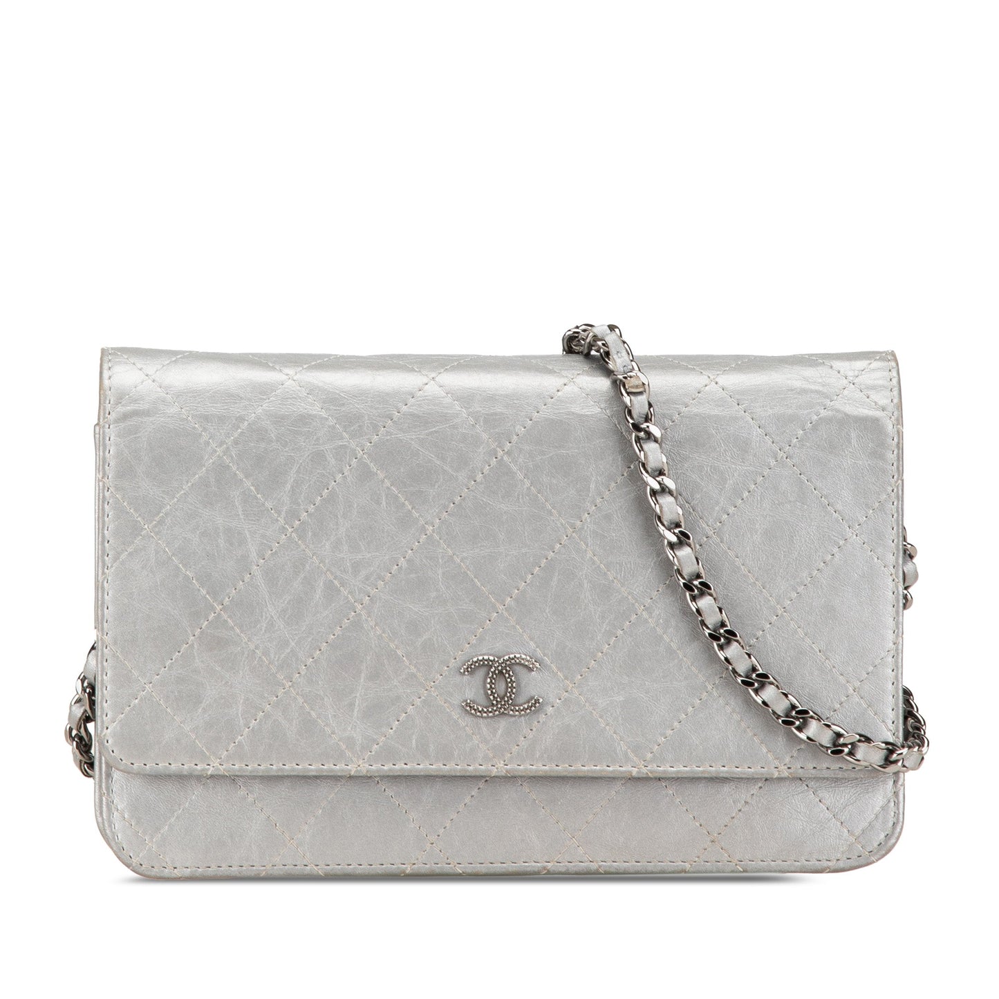 Chanel Sac CC Quilted Aged Calfskin Wallet On Chain