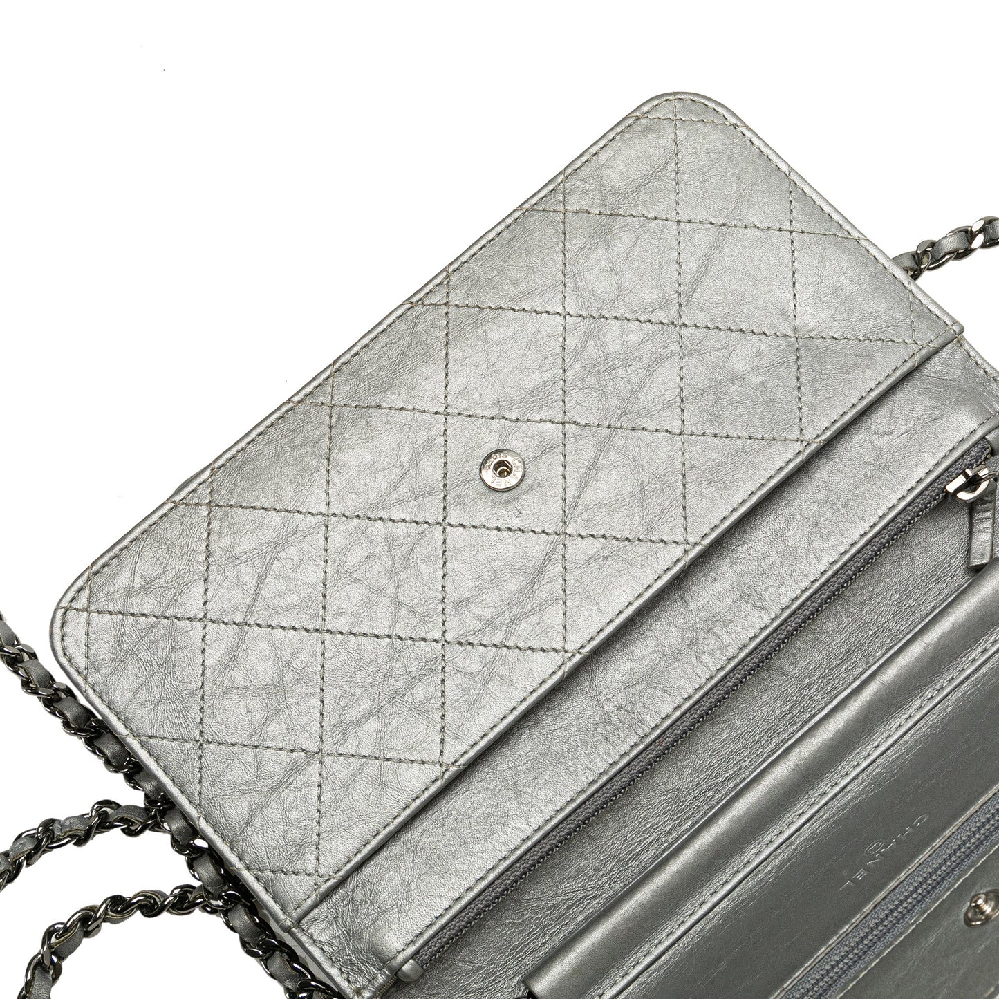 Chanel Sac CC Quilted Aged Calfskin Wallet On Chain