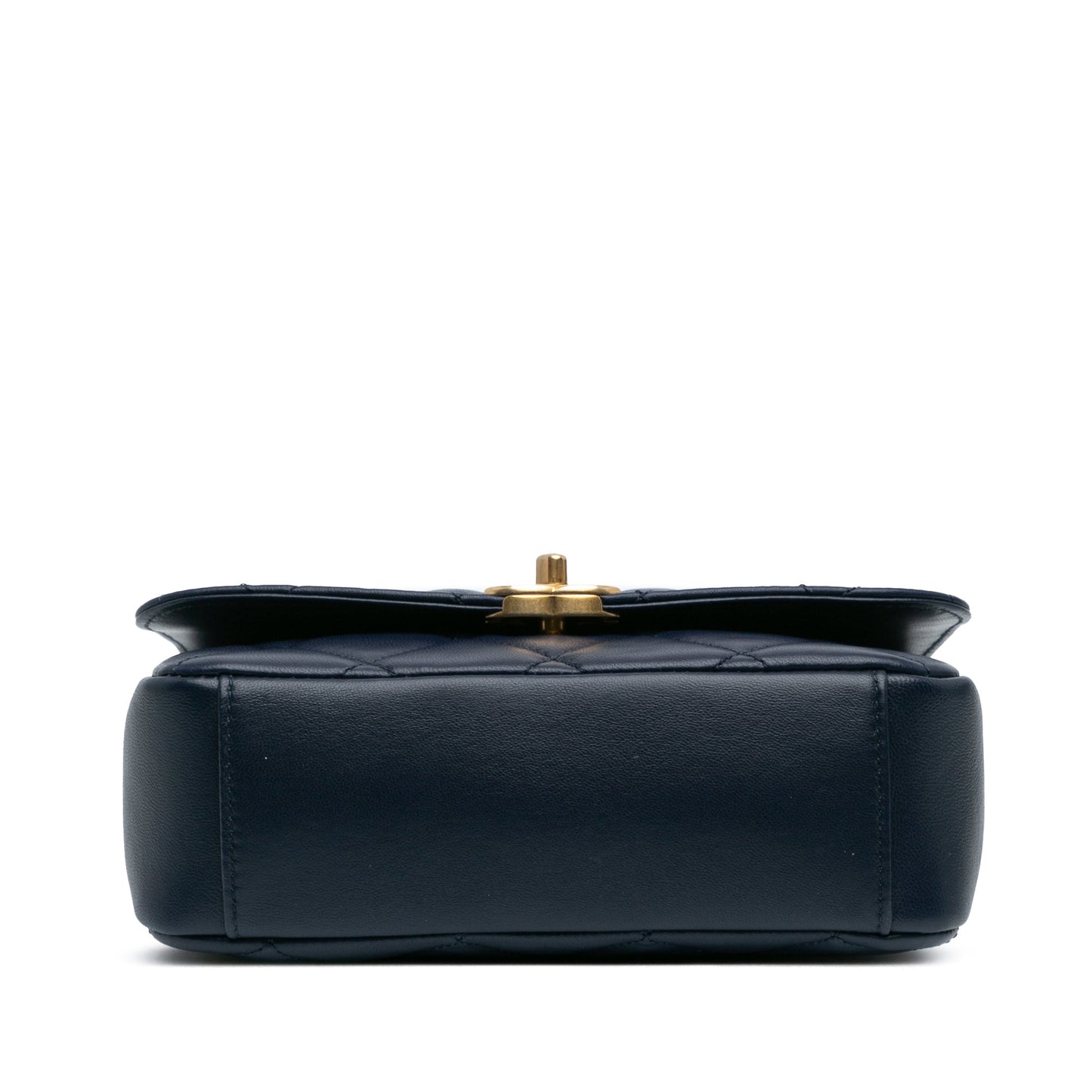 Blue Chanel Lambskin CC Coin Flap Crossbody Bag