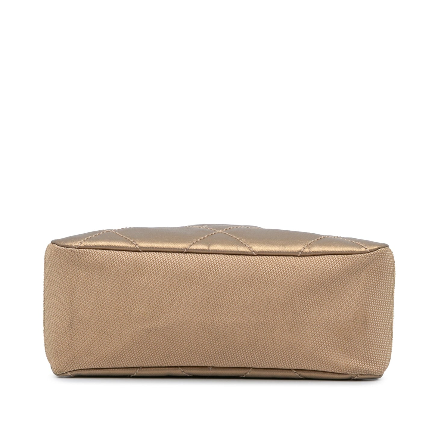 Chanel Sac Paris Biarritz Quilted Metallic Coated Canvas Cosmetic Pouch