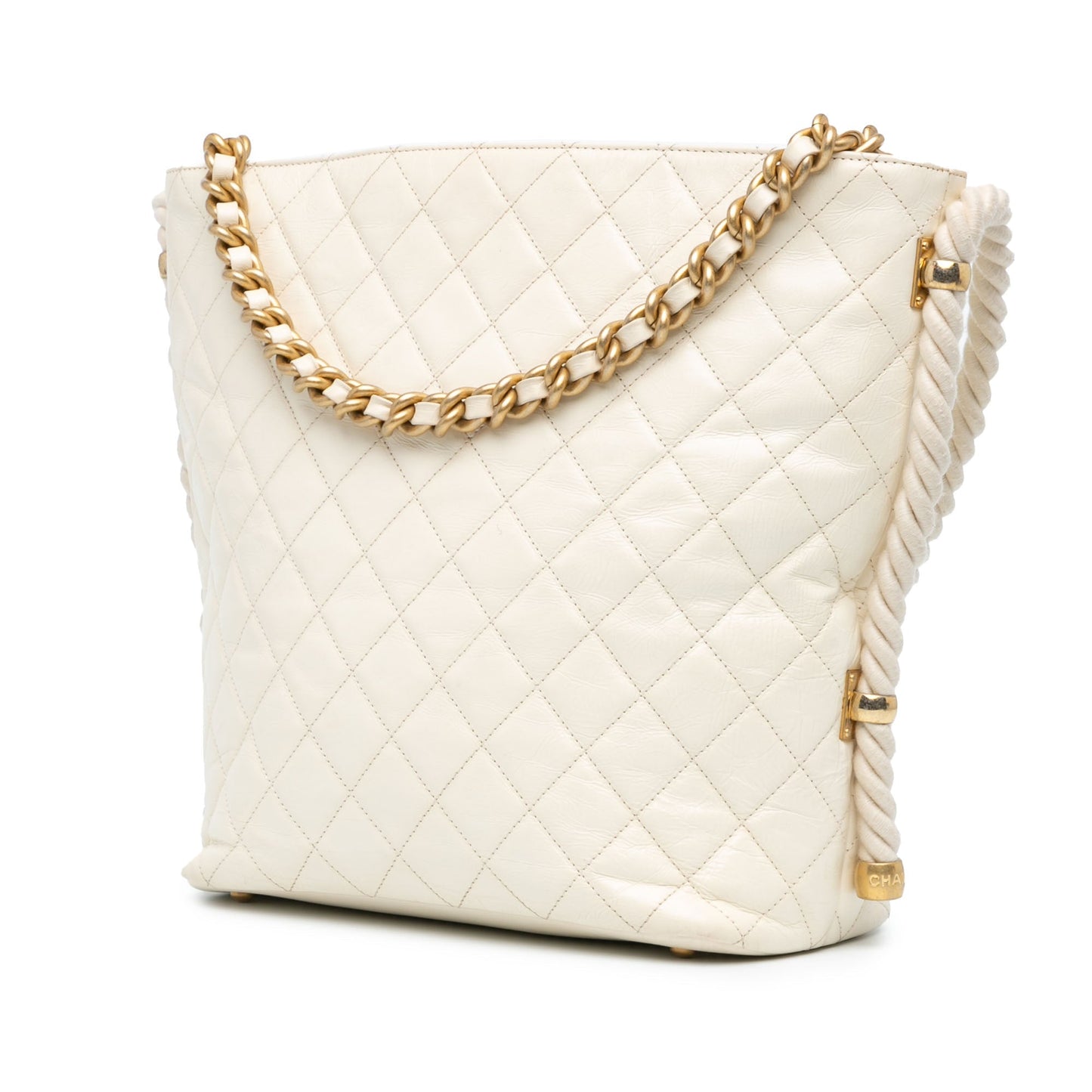 Chanel Sac Crumpled Calfskin En Vogue Rope Satchel