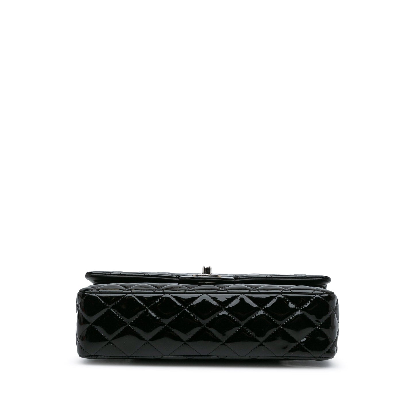 Black Chanel Medium Classic Patent Double Flap Shoulder Bag