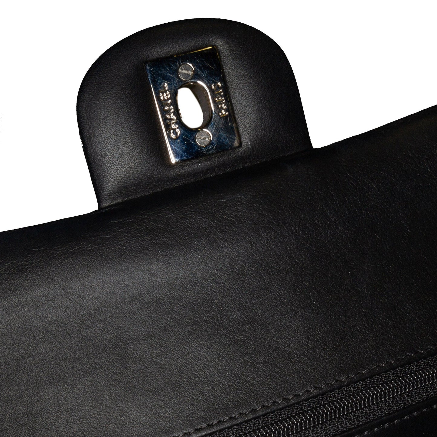 Black Chanel Medium Classic Patent Double Flap Shoulder Bag