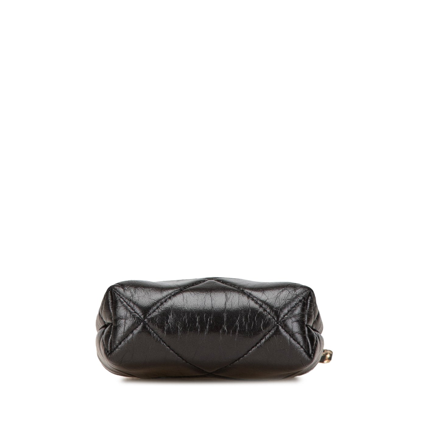 Black Chanel Small CC Quilted Lambskin Kisslock Frame Clutch Crossbody Bag