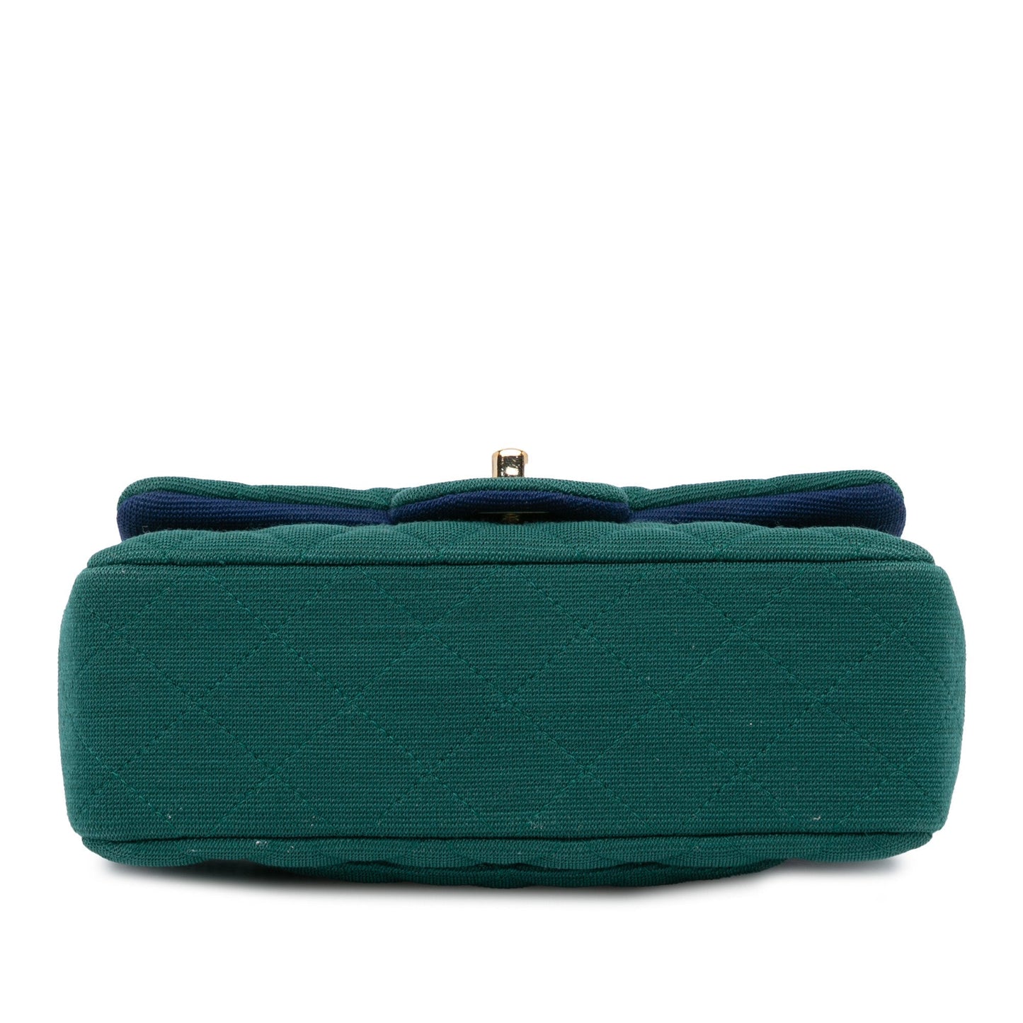 Green Chanel Mini Rectangular Classic Jersey Single Flap Crossbody Bag