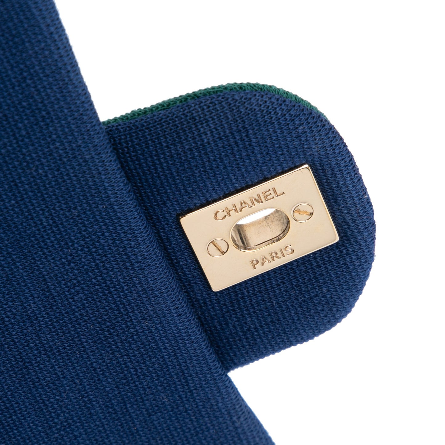 Green Chanel Mini Rectangular Classic Jersey Single Flap Crossbody Bag