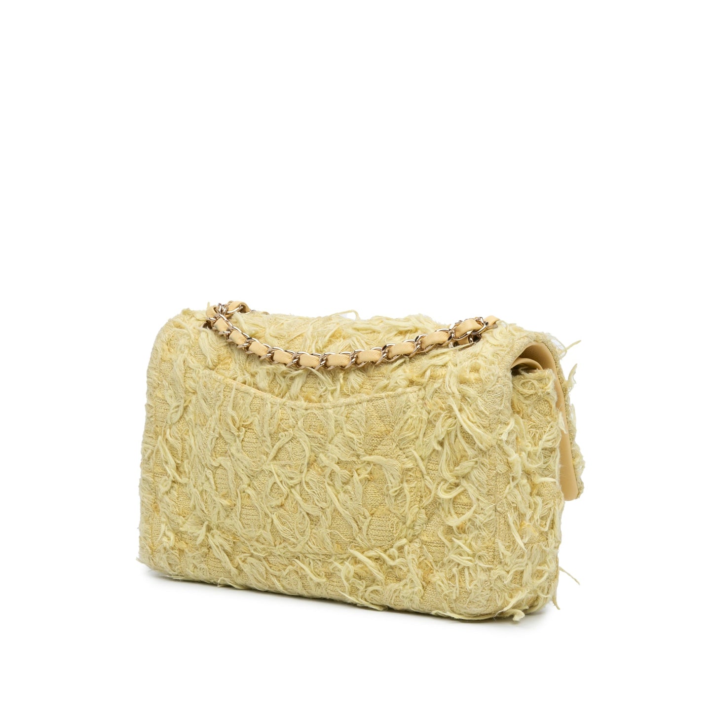 Chanel Sac Medium Classic Fringed Tweed Double Flap