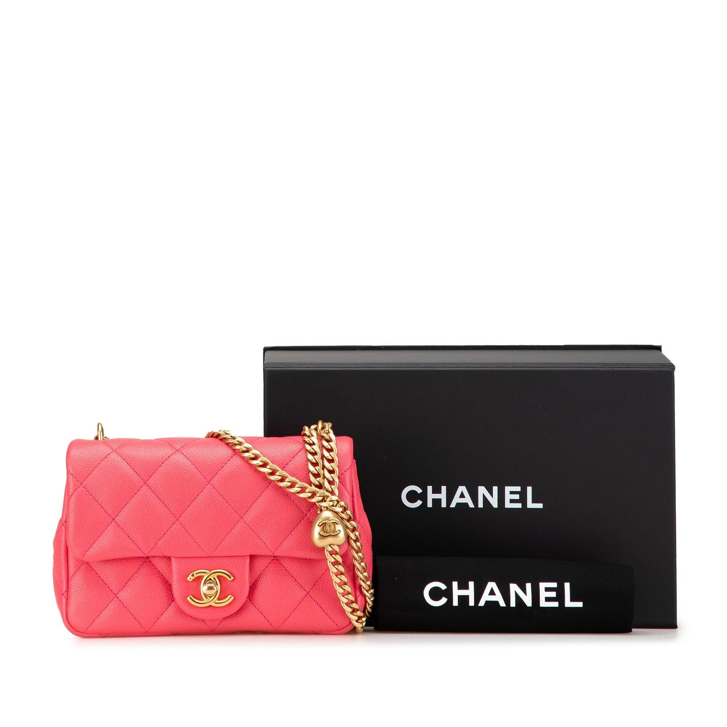 Chanel Sac Mini Quilted Caviar Sweetheart Flap