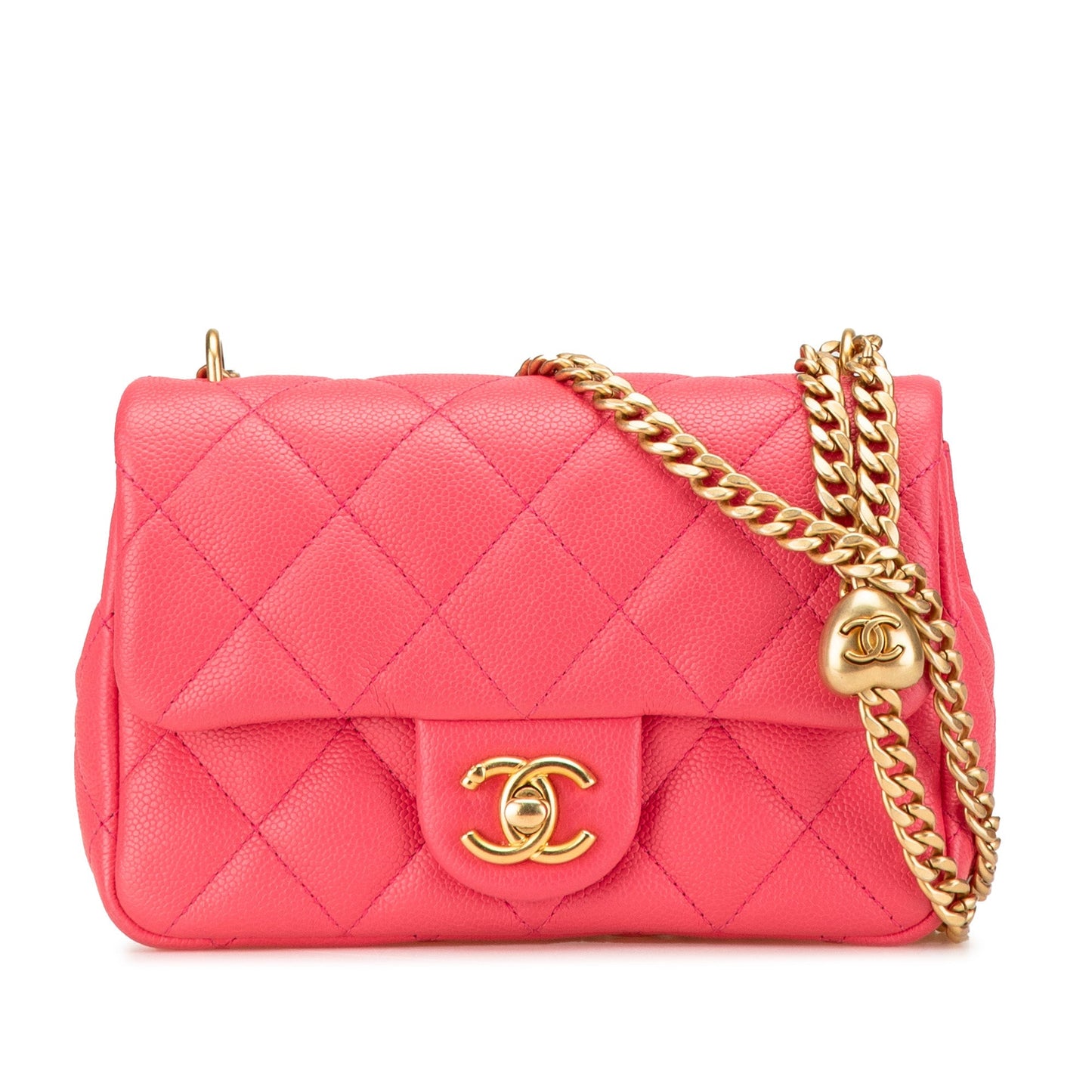 Chanel Sac Mini Quilted Caviar Sweetheart Flap