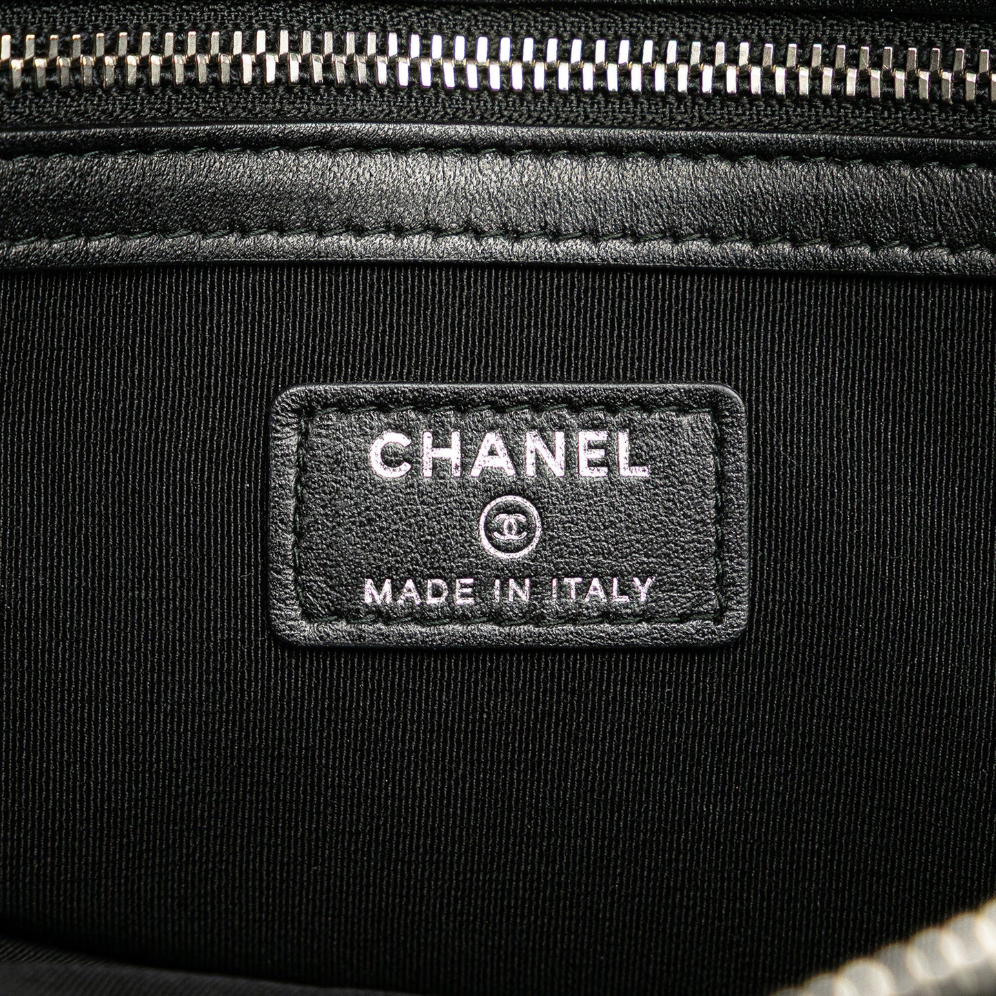 Black Chanel Large Diagonal Chevron Calfskin Tassel O Case Clutch