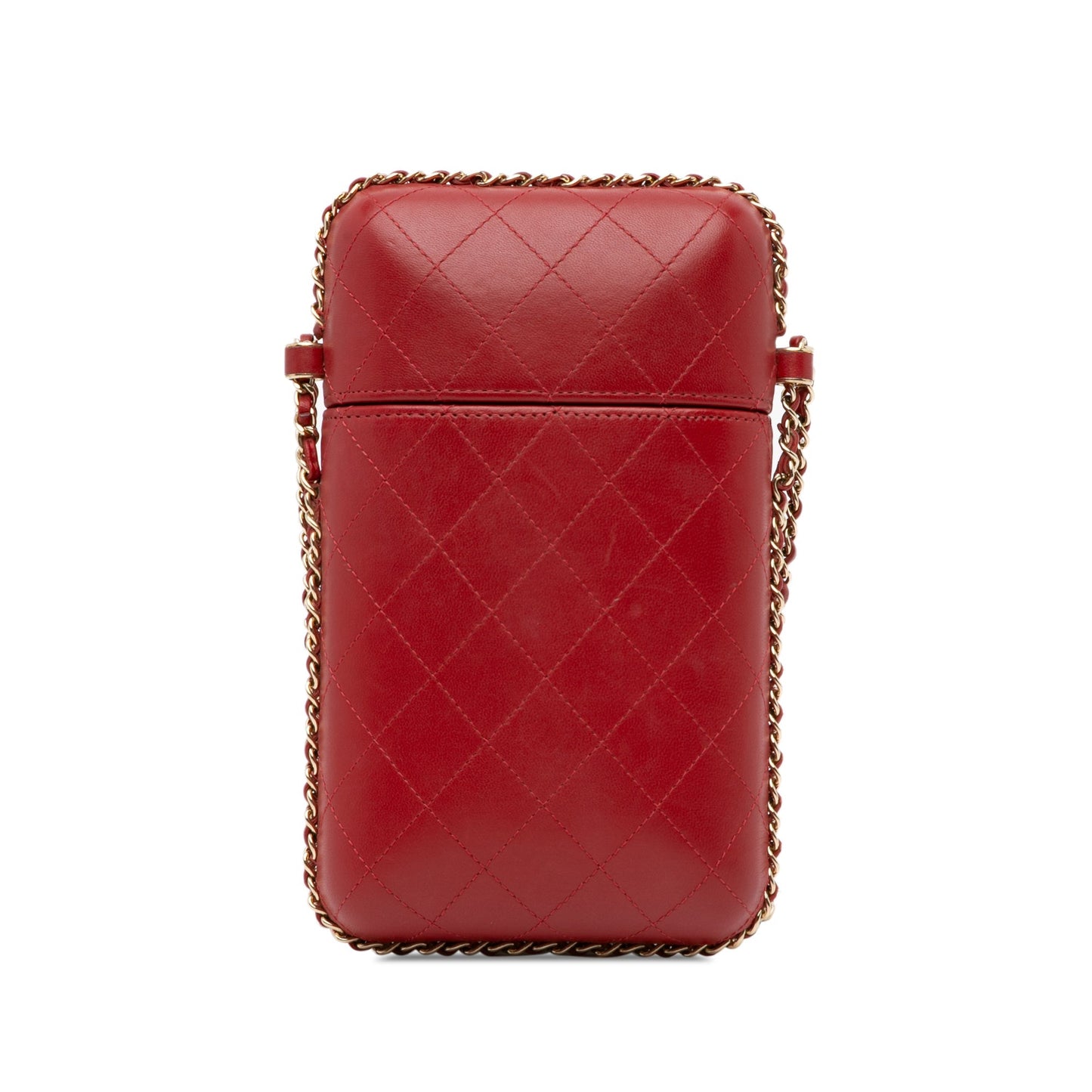 Chanel Sac CC Quilted Lambskin Chain Around Phone Holder