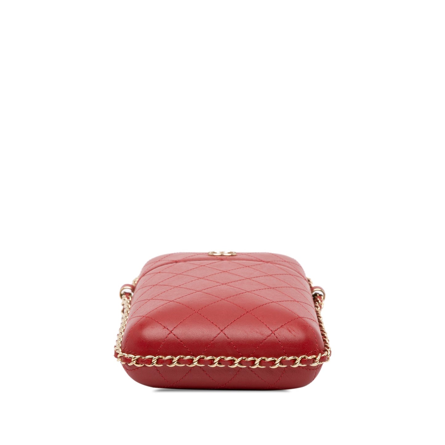 Chanel Sac CC Quilted Lambskin Chain Around Phone Holder