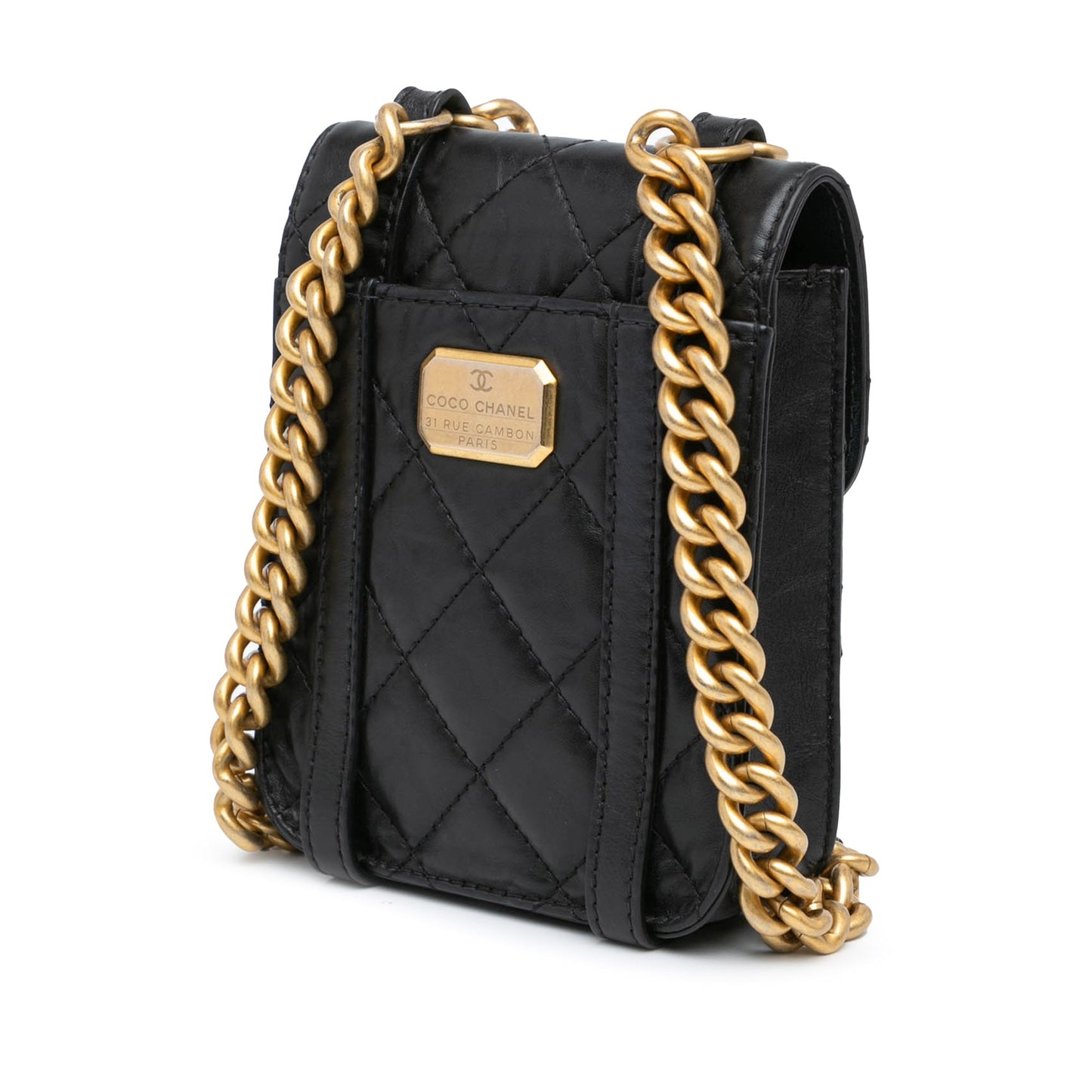 Chanel Sac Mini Aged Calfskin City School Flap