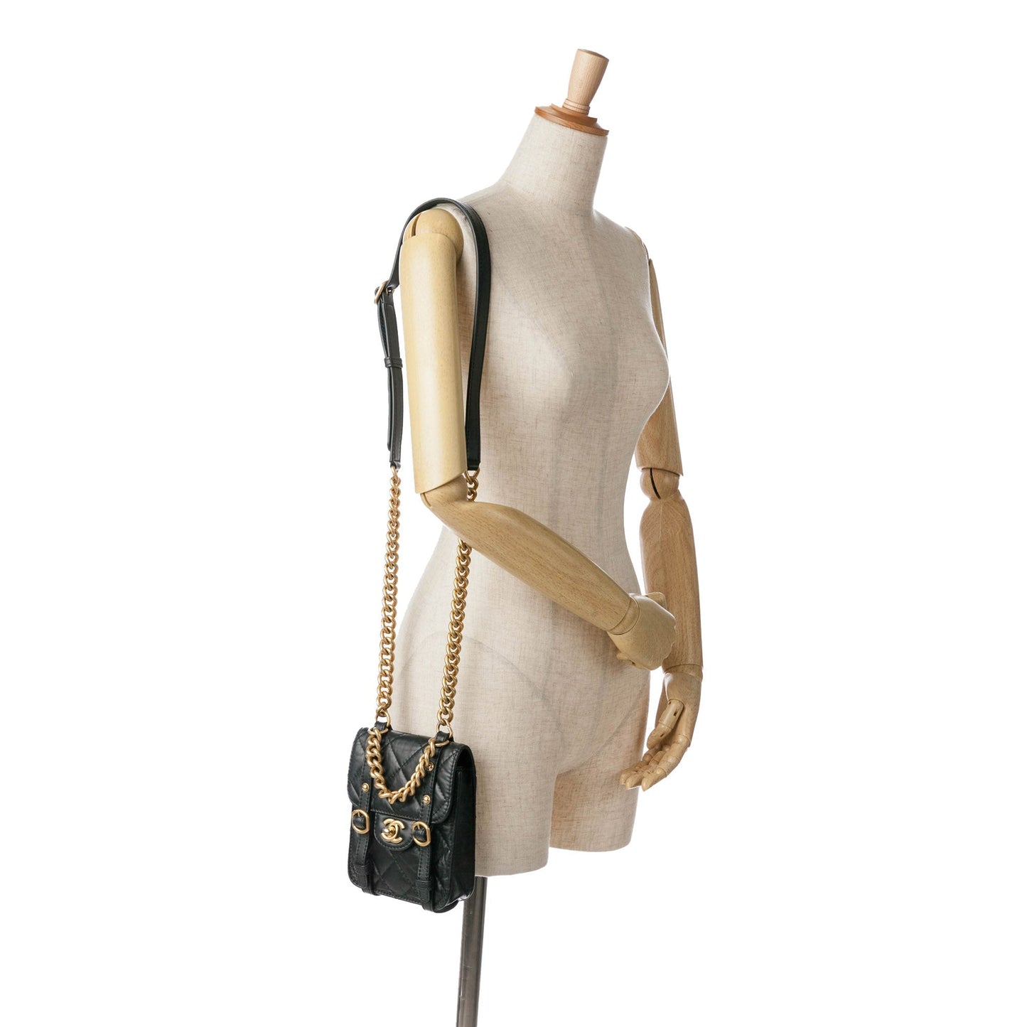Chanel Sac Mini Aged Calfskin City School Flap